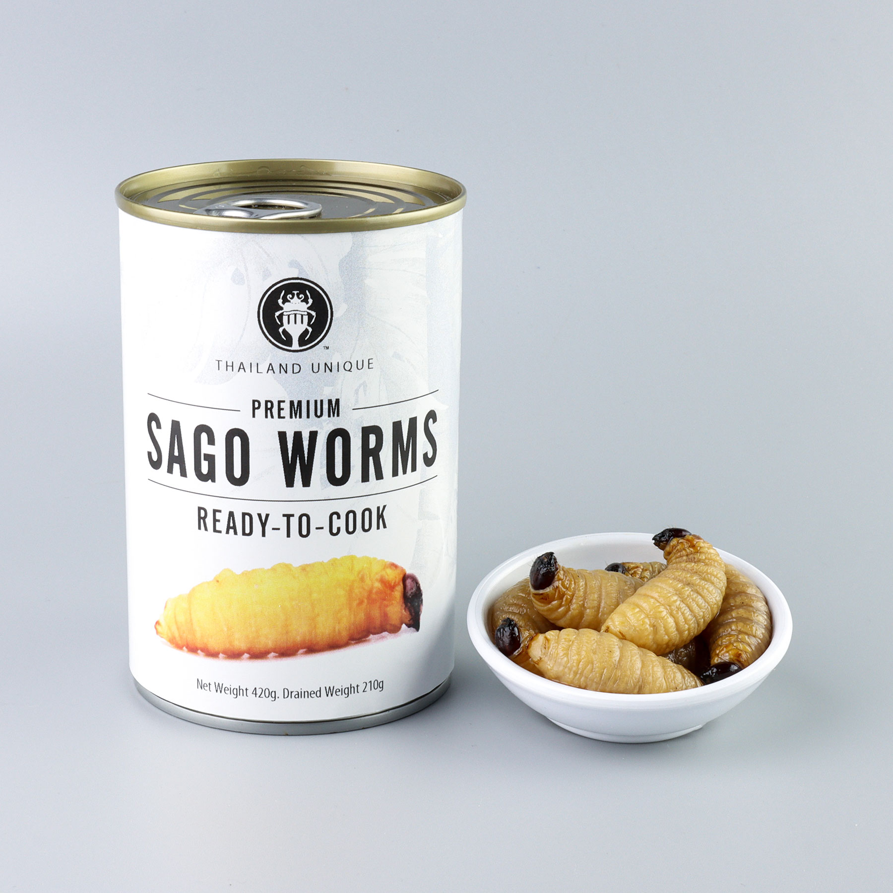 Canned Sago Worms in brine