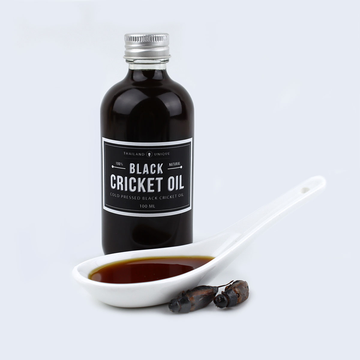 Black Cricket Oil Bottle Sample